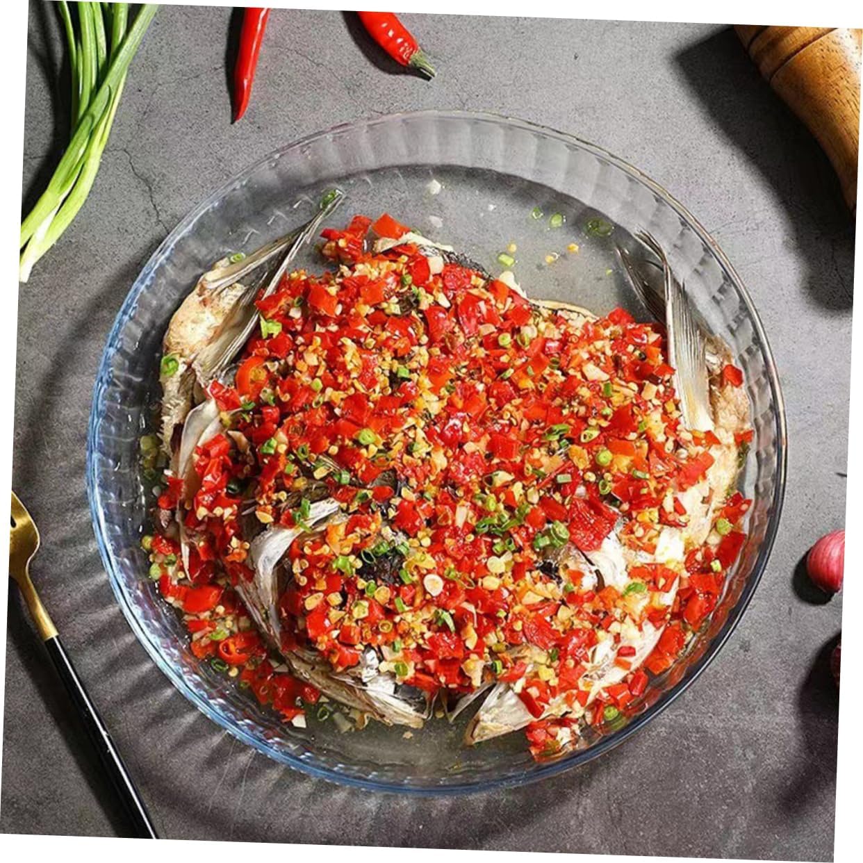 PRETYZOOM Glass Plate Heat-resistant Glass Baking Tray Reusable High Temp Oven Microwave Dishwasher Safe Bakeware Kitchen Supplies