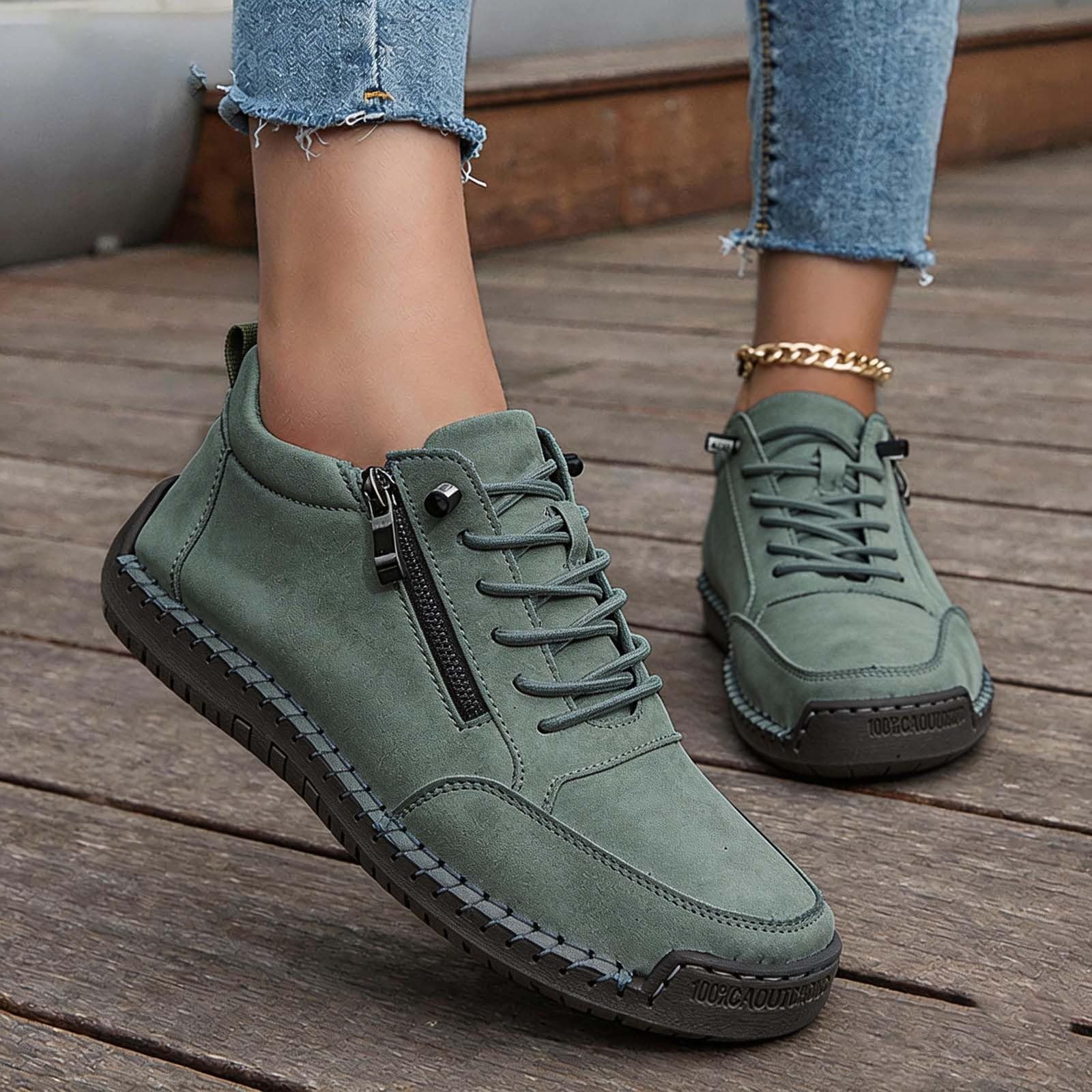 Scarpe, Casual Unisex Slip-on con Cerniera Laterale, Comode da Passeggio Piatte E alla, Mocassini in Tinta Unita, per Il Quotidiano E Il Tempo Libero