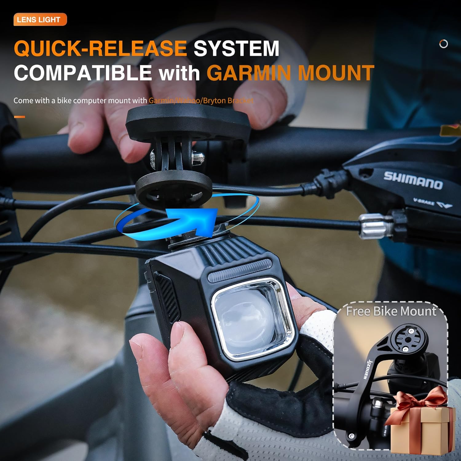 Bike Headlight for Night Riding, Super Bright LED Bike Light, 1200LM Front Bicycle Lights, 20h Battery Life, USB-C Rechargeable, 9 Modes, IPX6 Waterproof, Only for 31.8mm Handlebar