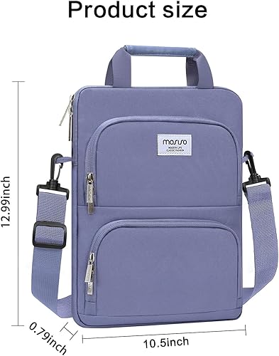 Miniatura 5 de MOSISO 360 - Bolsa de hombro vertical para tableta compatible con iPad Pro 13 M4 y iPad Air 13 M3 M2, iPad Pro 12.9 M2 M1 65 con 2 bolsillos curvos,