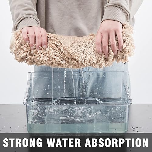 Miniatura 7 de TECHMILLY Alfombras de baño súper suaves, absorbentes, gruesas, antideslizantes, de secado rápido, lavables a máquina, para suelo de baño, bañera y