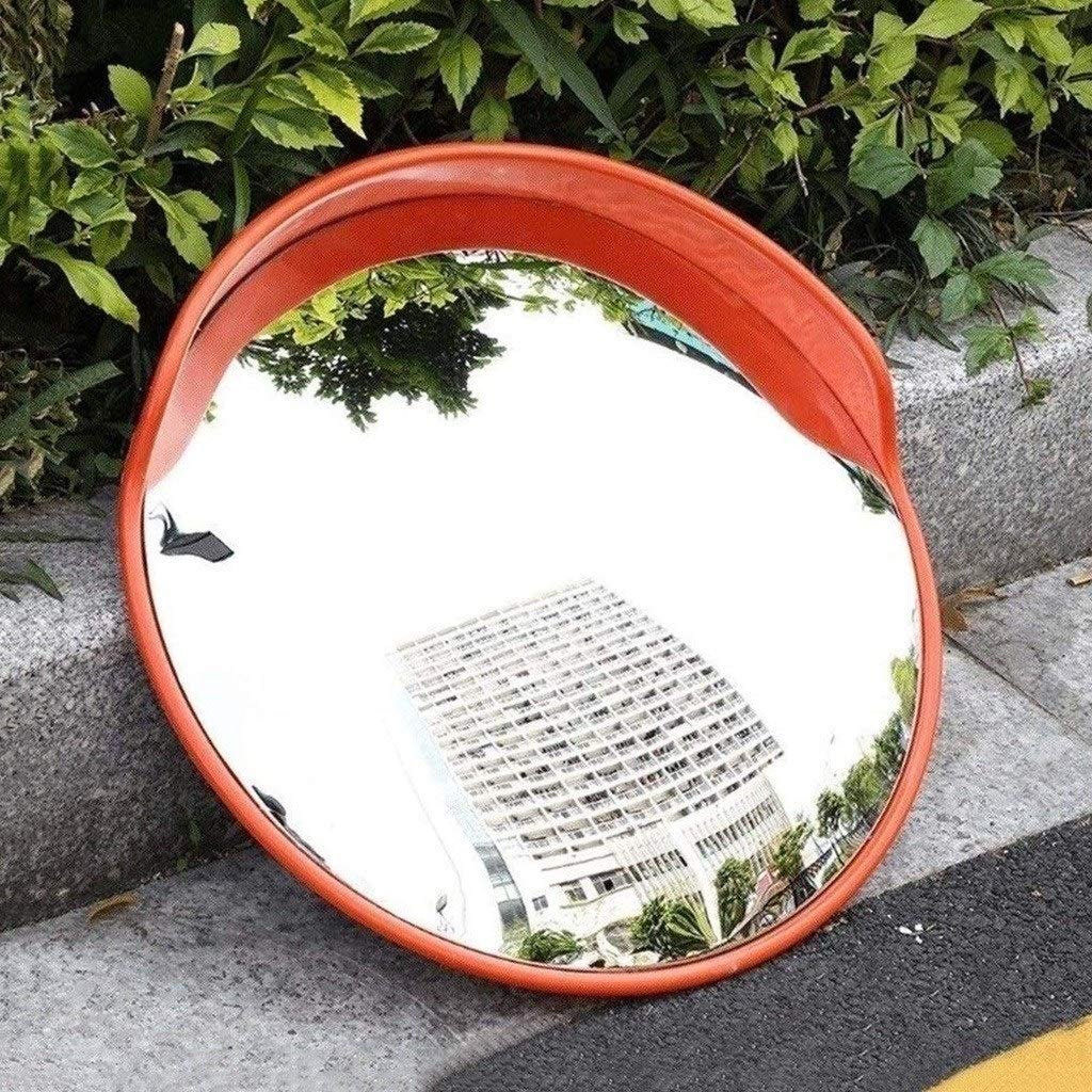 Espejo de Punto Ciego de 30-100 cm para Garaje, Lente Gran Angular de plástico, Espejo de tráfico Escolar, Espejo de Seguridad Convexo para Interiores y Exteriores, 45 cm