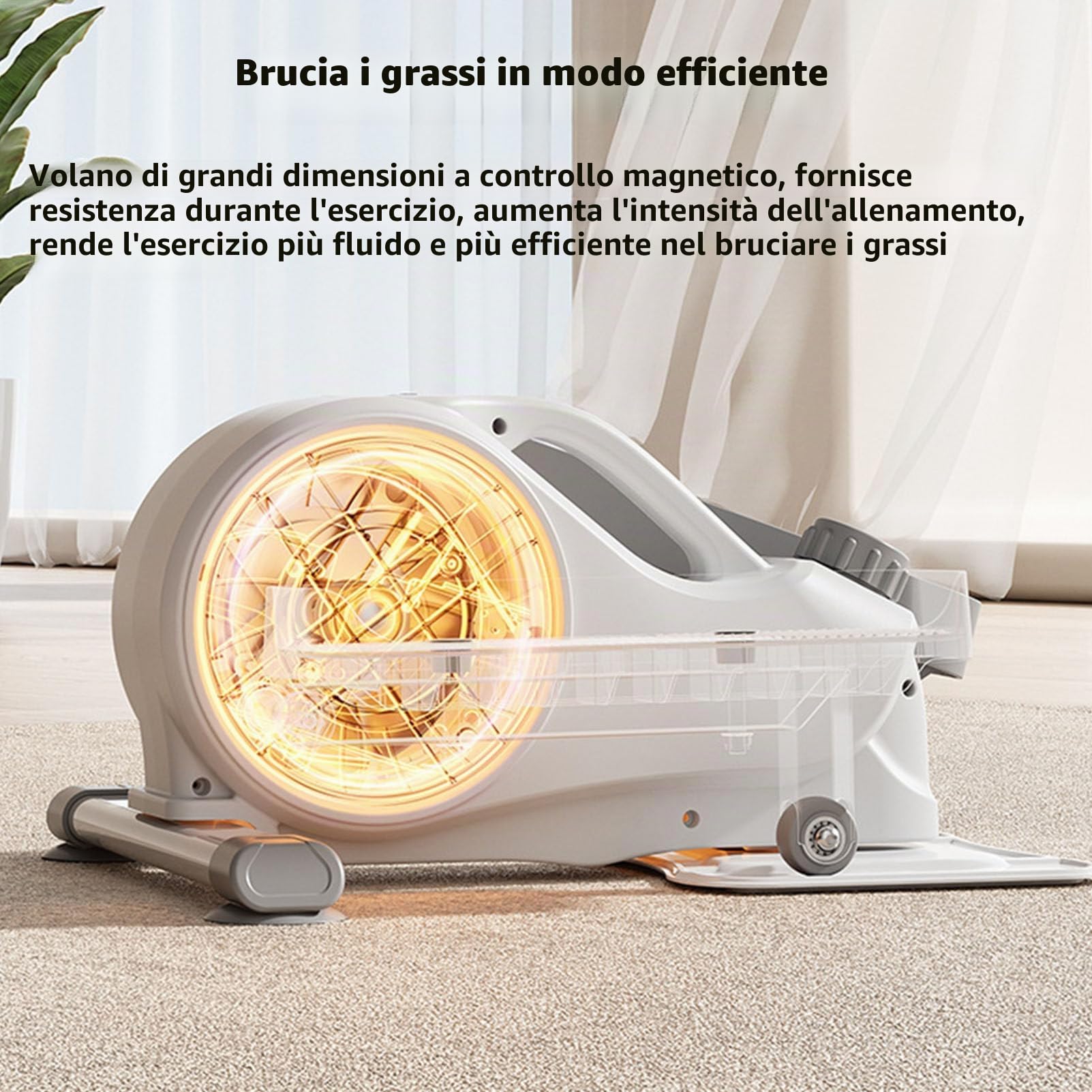 Ellipse Leg Exerciser per Anziani e Adulti, pedaliera elettrica con 16 velocità Regolabili, Stepper per Esercizi di Salute e Fitness