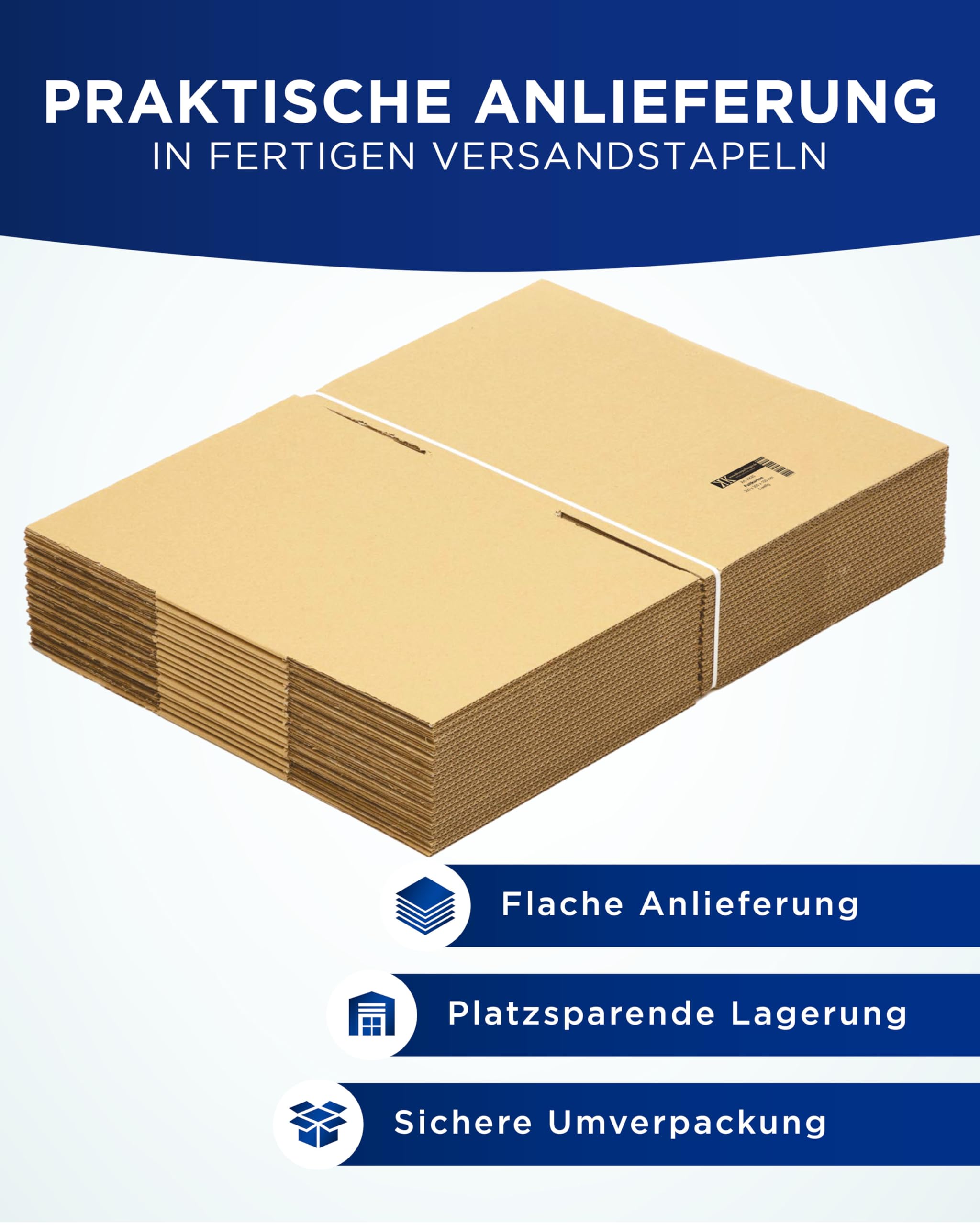 KK Verpackungen Versandkartons 300 x 300 x 150 mm Braun 1-wellig (Innenmaß 294 x 293 x 139 mm) | 100 Stück, Faltkartons Kartons für Versand als DHL Päckchen M DPD Hermes GLS Paketklasse S (KK45)