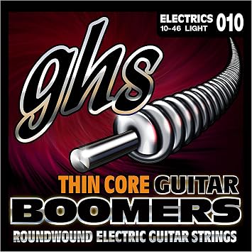 GHS Strings TC-GBL Thin Core Boomers, Nickel-Plated Electric Guitar Strings, Light 10-46