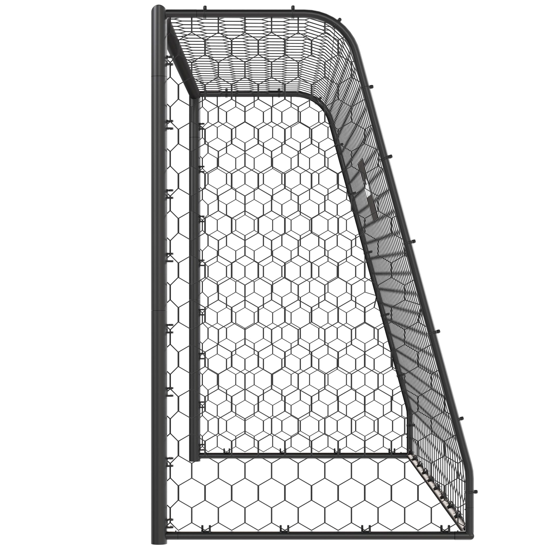 VirtuFit Scopo da calcio premium 300x200x120 cm, gabbia calcio stabile acciaio resistente intemperie rete ancoraggi terra