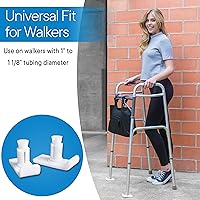 Vista 3 de RMS Walker Glide Skis – Ajuste universal para la mayoría de los caminantes – Posavasos duraderos para seguridad y estabilidad (1 par)