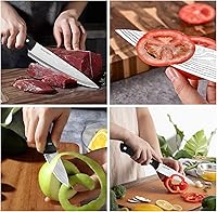 Vista 4 de 3PCS Chef Knife Set, Ultra Sharp Kitchen Knife, Chef Knife With Cover, High-Carbon Stainless Steel, Stylish Lasered Pattern Ideal,for