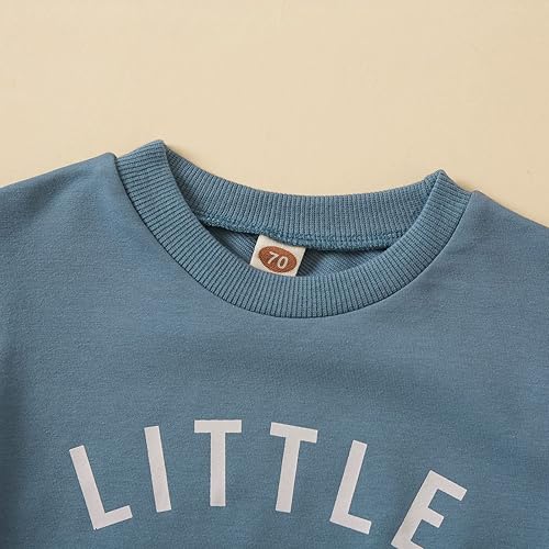 Miniatura 3 de Conjunto de 2 piezas de ropa para bebé niño pequeño manga larga cuello redondo sudadera y pantalones casuales para otoño e invierno