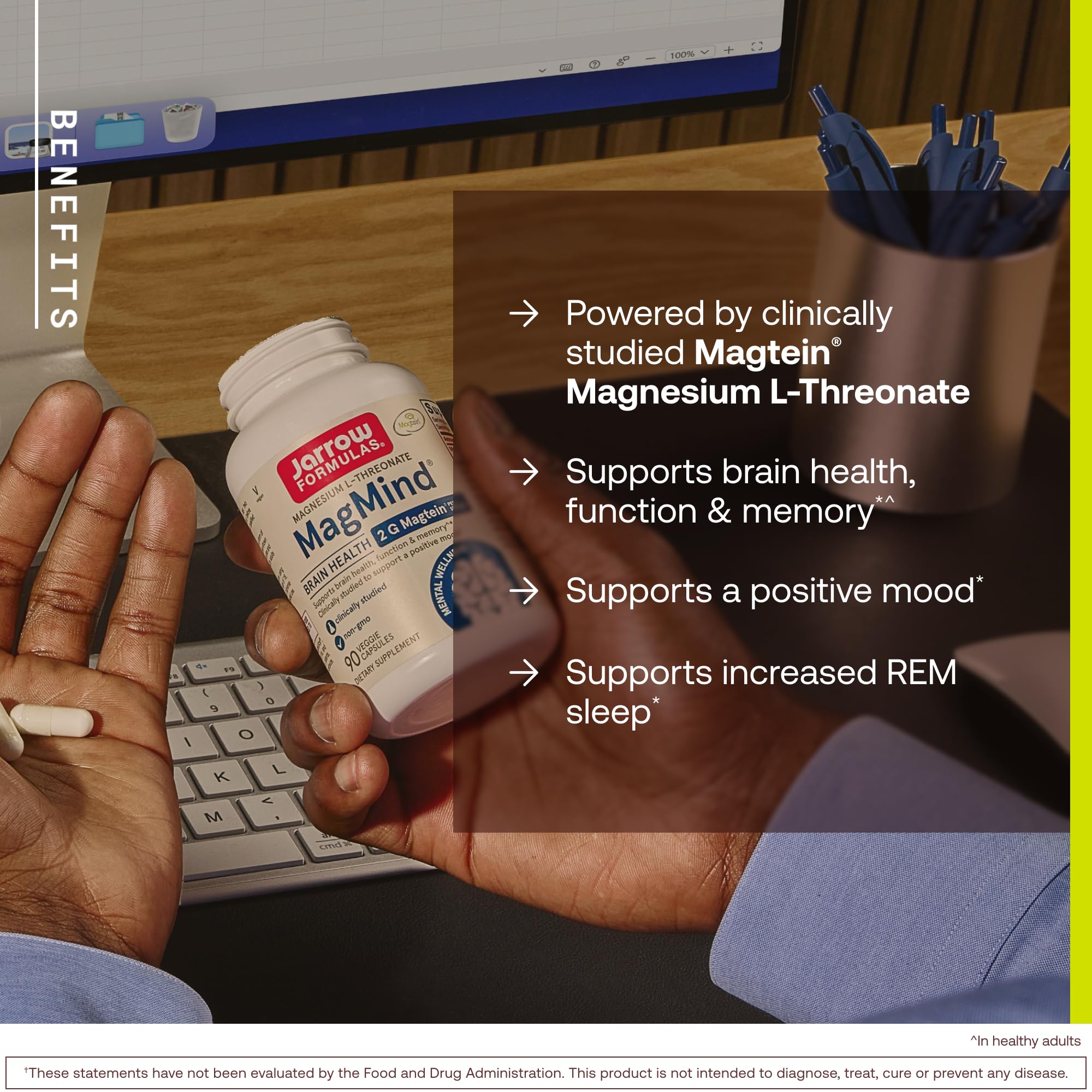 Jarrow MagMind Magtein Magnesium L-Threonate, 90 Capsules — Amazon image 2