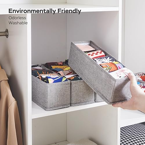 Vista 6 de MURRI&MURRDI Mini organizador plegable para cajones de ropa, 6 piezas, organizador de cajones de tela estrecho para guardería, pequeños contenedores