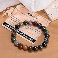Vista 570 de MASSIVE BEADS Pulsera elástica de yoga hecha a mano con piedra natural, cristal curativo, energía, regalos para adultos unisex de 0.157 in, 0.236