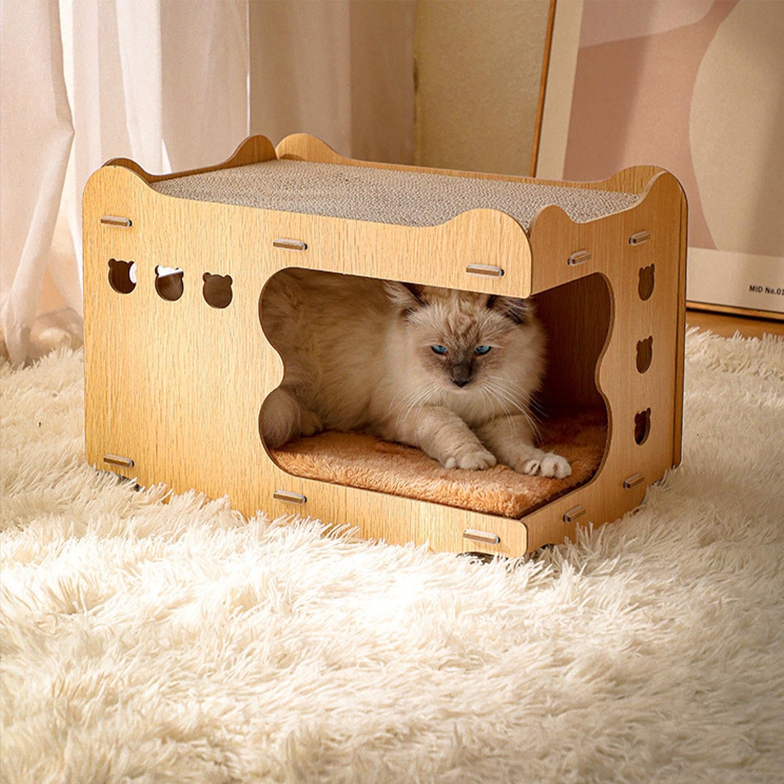 Tapis à gratter pour Chats, griffoir pour Chat Recharge de Carton ondulé