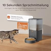 WOPET 4L WiFi Automata Macska Etető - Applikációs Vezérlés, Lassú Etetés, Hangfelvétel, Napi 1-10 Étkezés Macskáknak és Kutyáknak 6