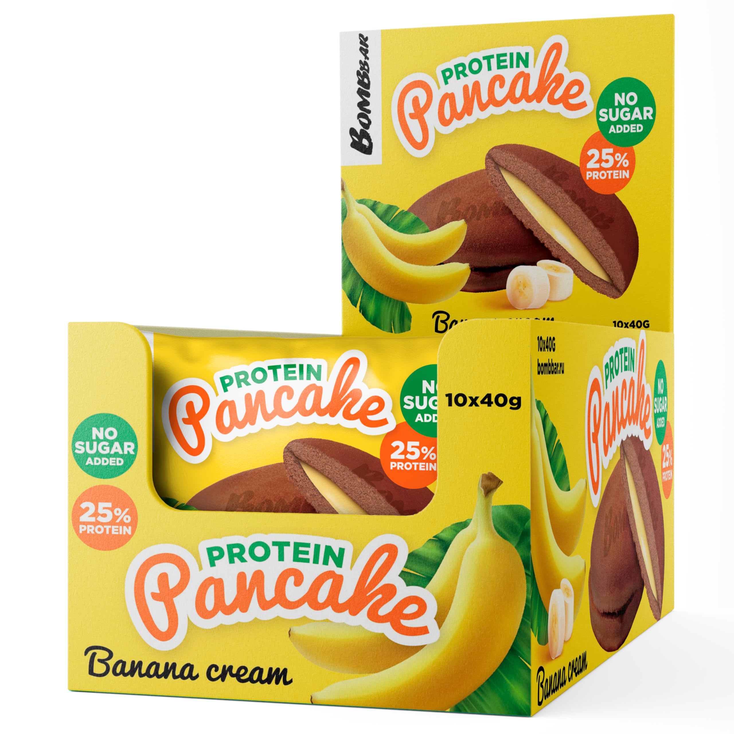 Bombbar Protein Pancake with Banana Cream Filling No Sugar Added 10x40g