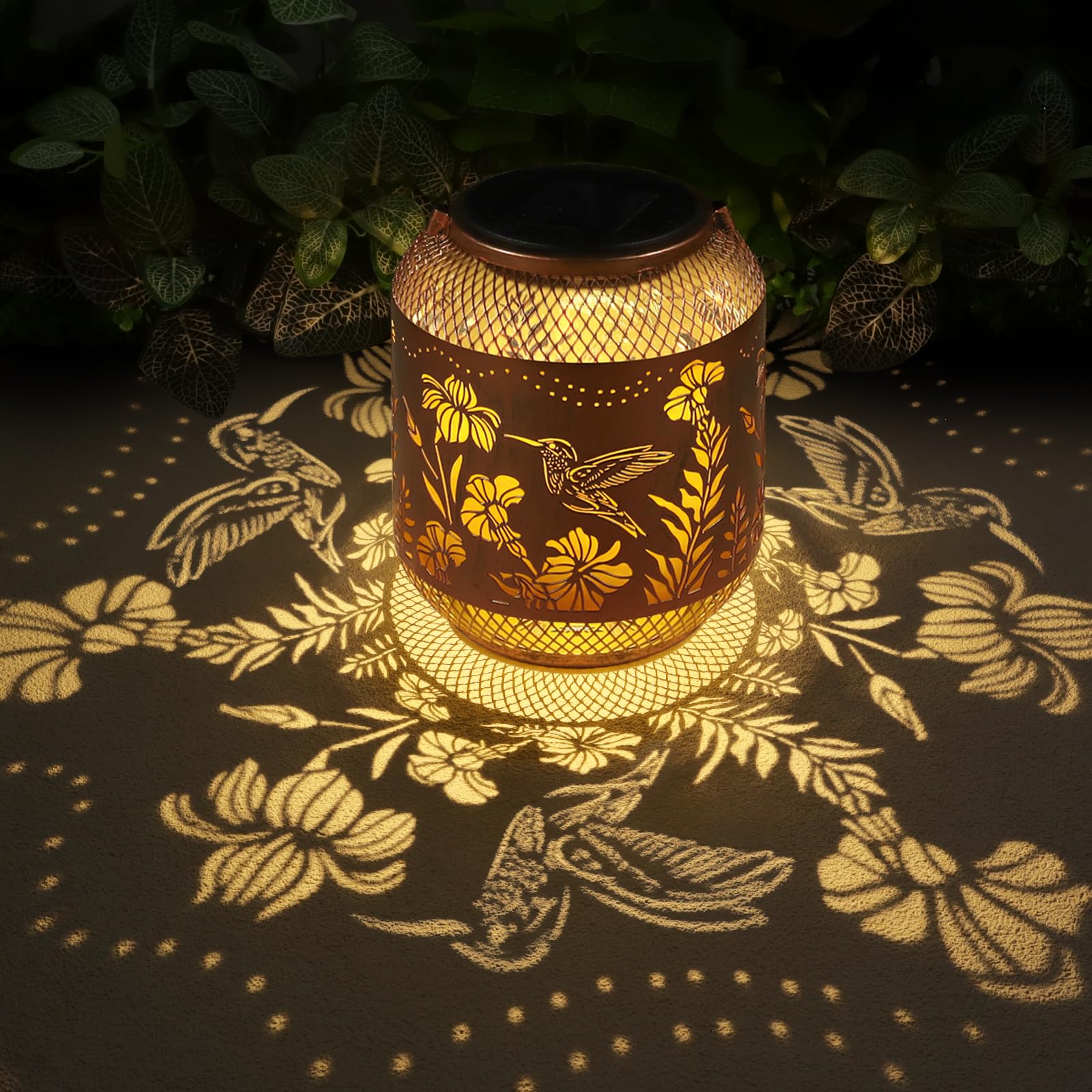Solar Outdoor Decor Hummingbird Solar Lanterns (Set Of 2