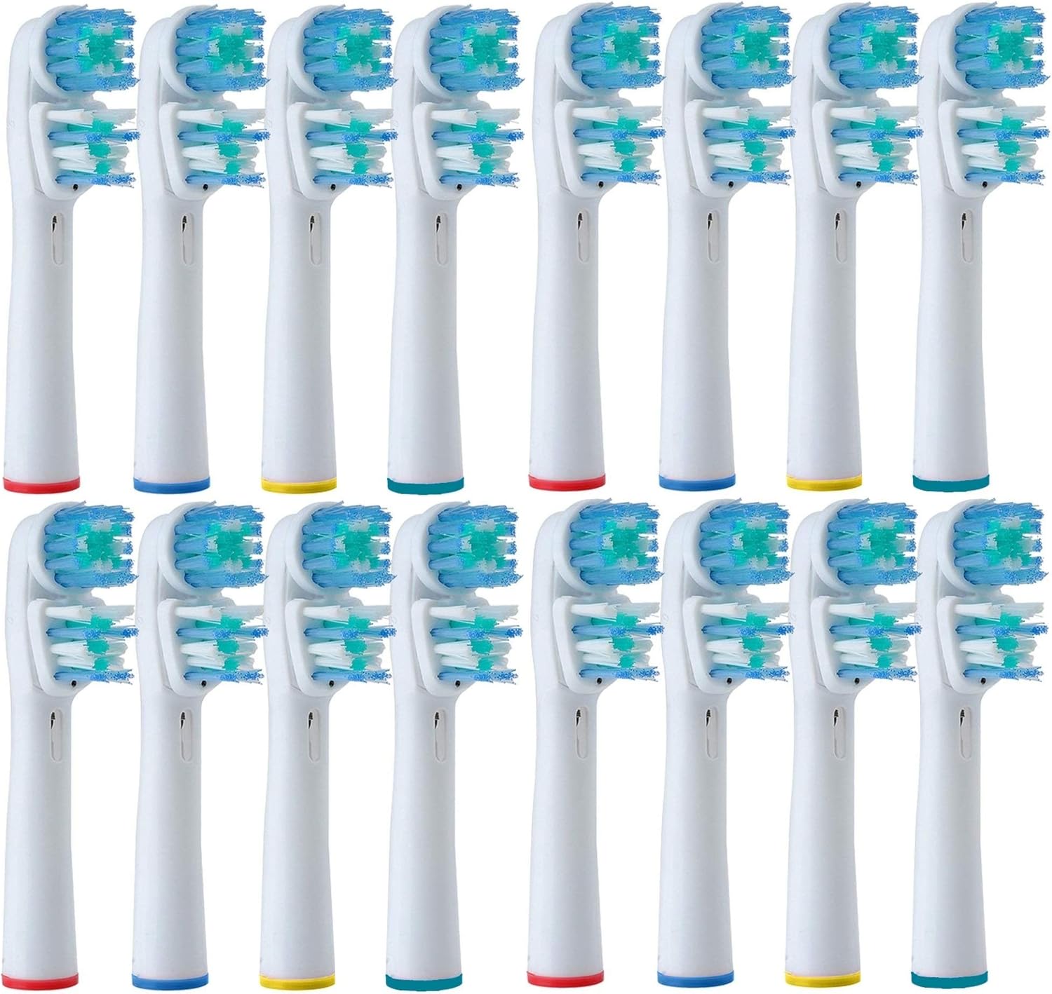 Double Clean Brush Heads, Compatible with Braun Oral-B Dual Clean Electric Toothbrush - Pack of 16