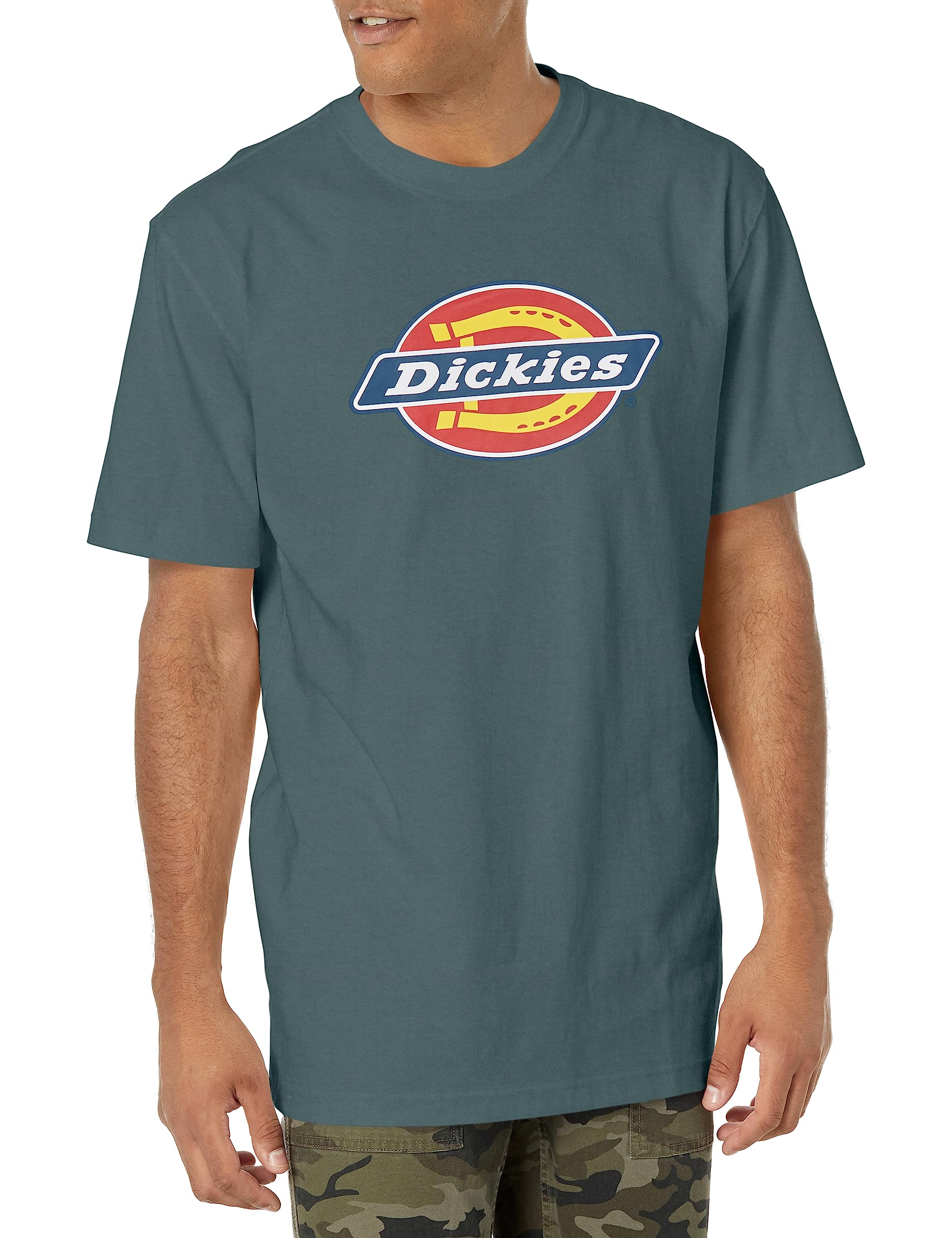Dickies Men's Lincoln Green Big & Tall Short Sleeve Tri-Color Logo Graphic T-Shirt, Xl