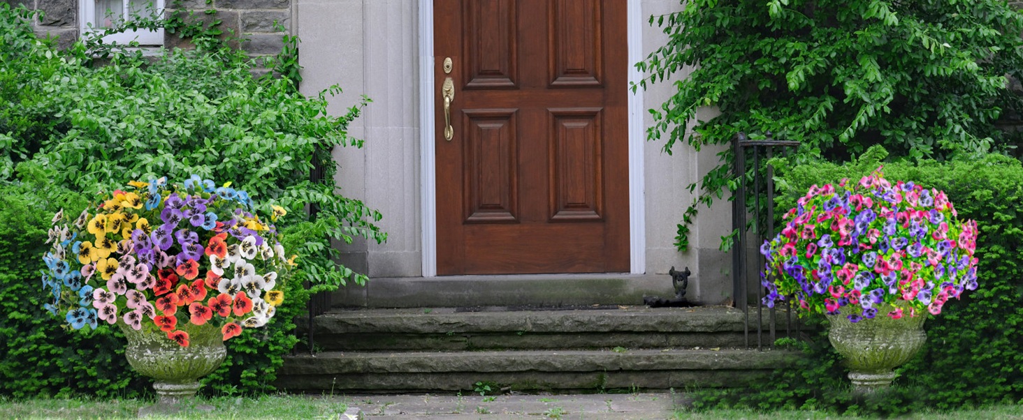 Amazon.com: Artificial Fall Mums Fake Flowers Plants for Outdoor