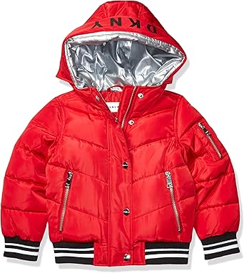 dkny red puffer jacket