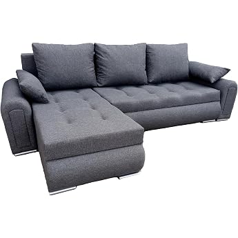 Relax Corner Sofa with Sleep Function Grey