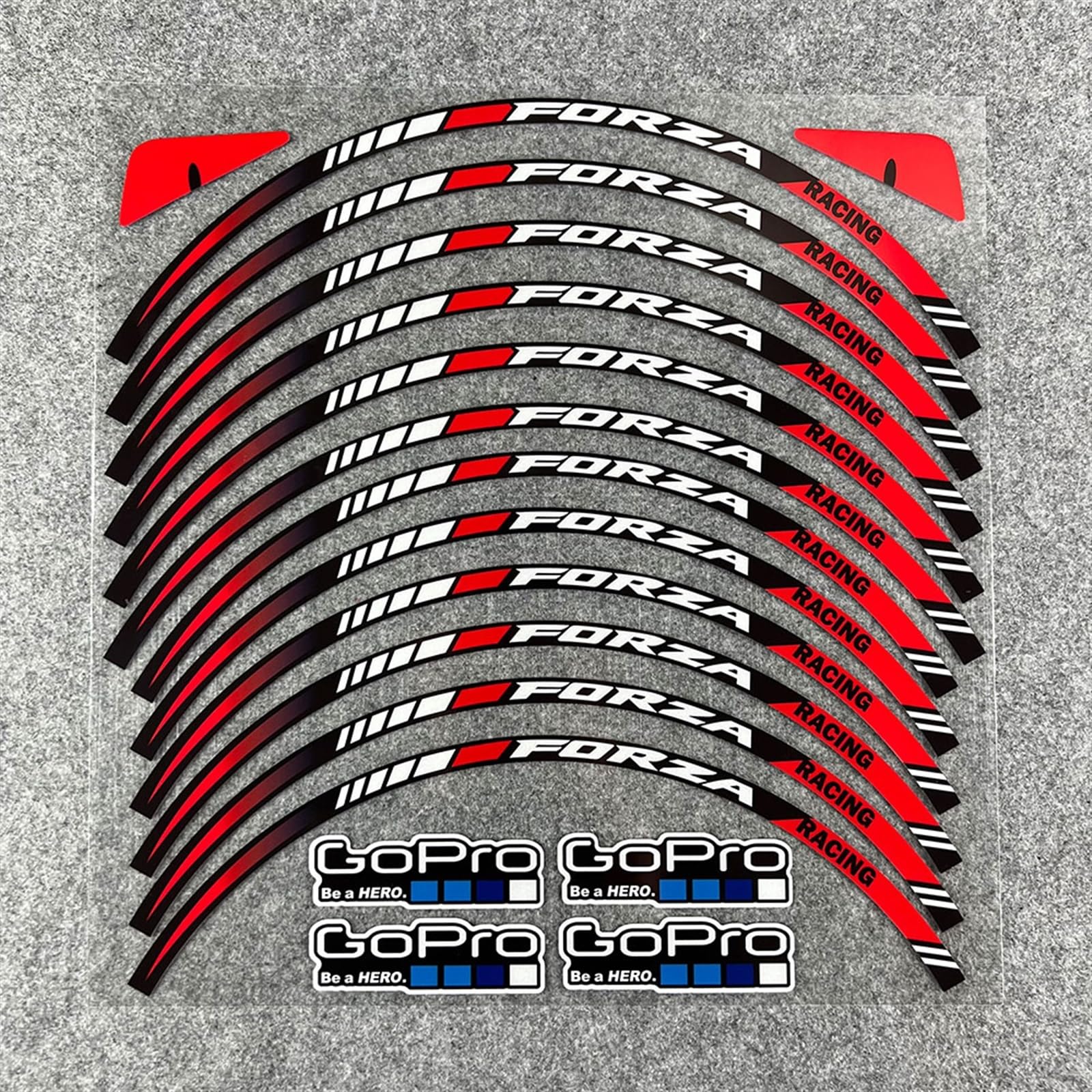 para Honda Forza 750 Forza125/250/350 Pegatinas de Rueda Rayas Reflectantes llanta calcomanías Scooter Hub Accesorios Impermeables (Color : Forza125 250 350 C
