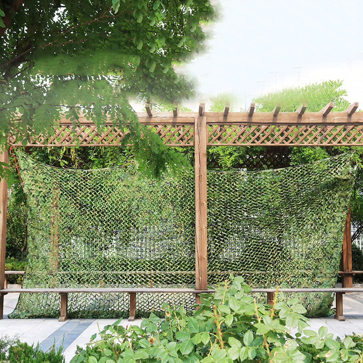 OUdini Camo Netting Sunscreen Camouflage Net Military Shading Net Outdoor Camouflage Mesh Netting/2 * 3M(6.6 * 9.8Ft)