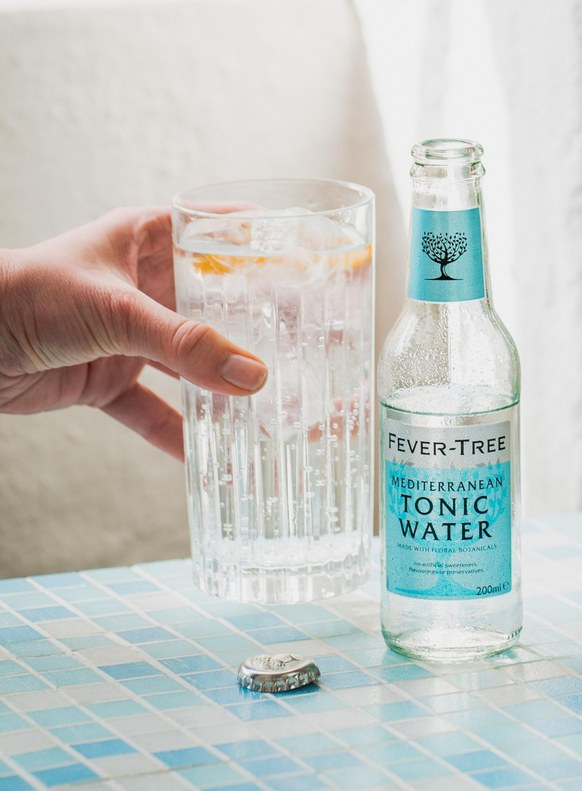 FEVER-TREE | Mediterranean Tonic Water | Mit natürlichen Aromen wie floralen Botanicals | 24 x 200ml