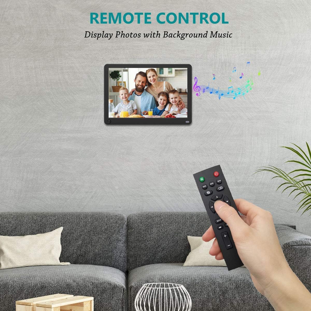 Melcam Digital Picture Frame 10 inch with 32 GB SD Card, 1080P IPS