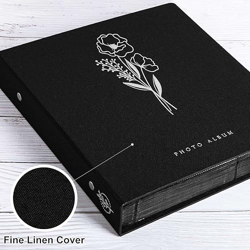 Miniatura 3 de Lanpn Álbum de fotos de 4 x 6 pulgadas, 1000 bolsillos, cubierta de lino de gran capacidad, capacidad para 1000 fotos horizontales y verticales,