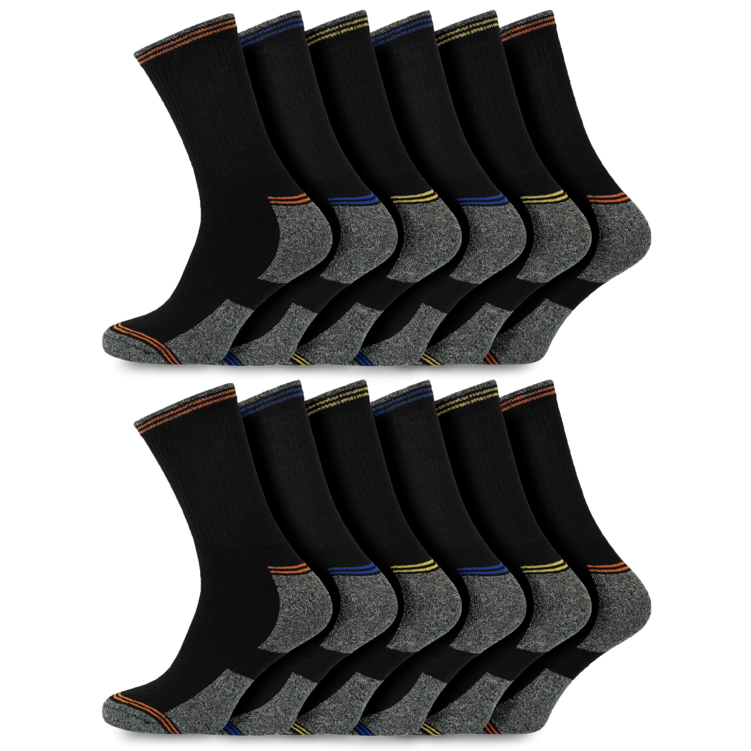 SocksmadMens Work Socks 12 Pack - Mens Thick Socks - Warm Work Socks Multipack - Winter Socks for Men Boot