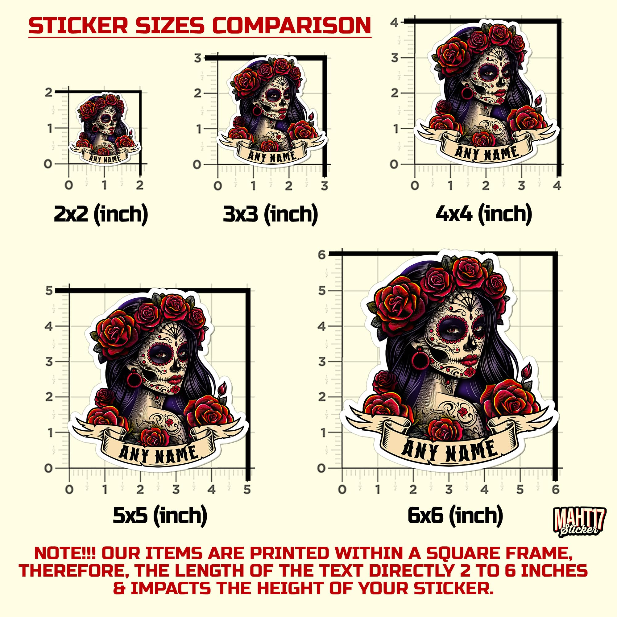 Tumbler Stickers Waterproof Sugar Skull Sticker 4 Inch Day Of The Dead  Mexican Australia | Ubuy Day Of The Dead Tattoos, image size:2000x2000