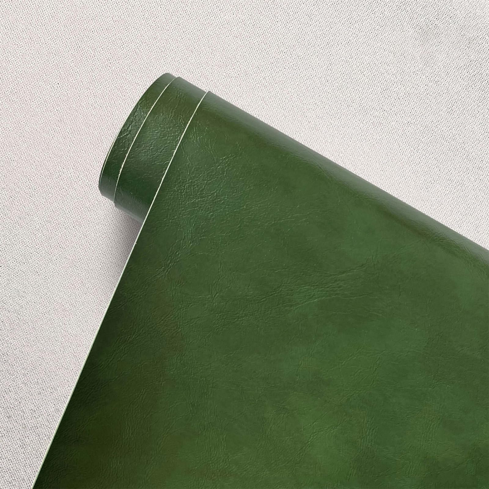 Leather Repair Patch for Couches 20 x 138 cm 1 Roll Large Self-Adhesive refinisher cuttable reupholster Tape Patches kit for Couch Car Seats Furniture Sofa Vinyl Chairs Shoes Fabric FixArmy Green