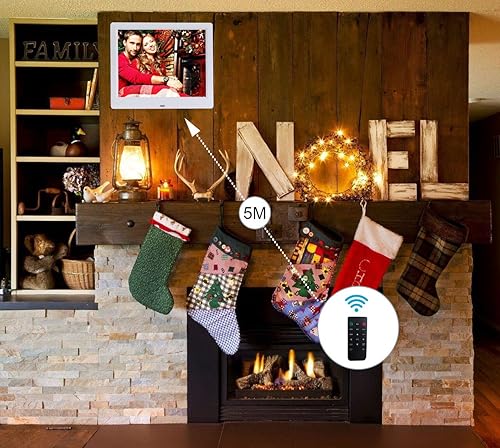 Miniatura 3 de TMC Marco de fotos digital de 9 pulgadas, pantalla LCD IPS de alta resolución 43, reproductor de MP3fotovideo con control remoto