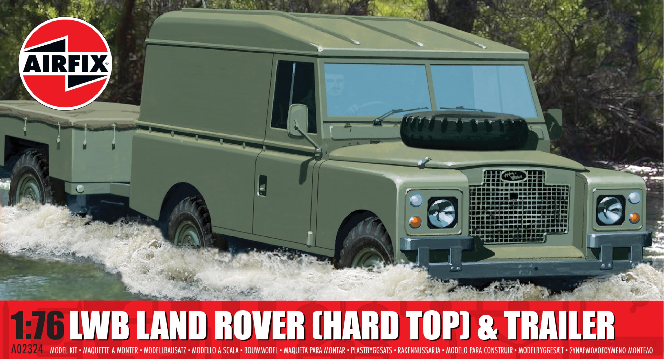 Airfix A02324 Modellbausatz LWB Landrover & Trailer