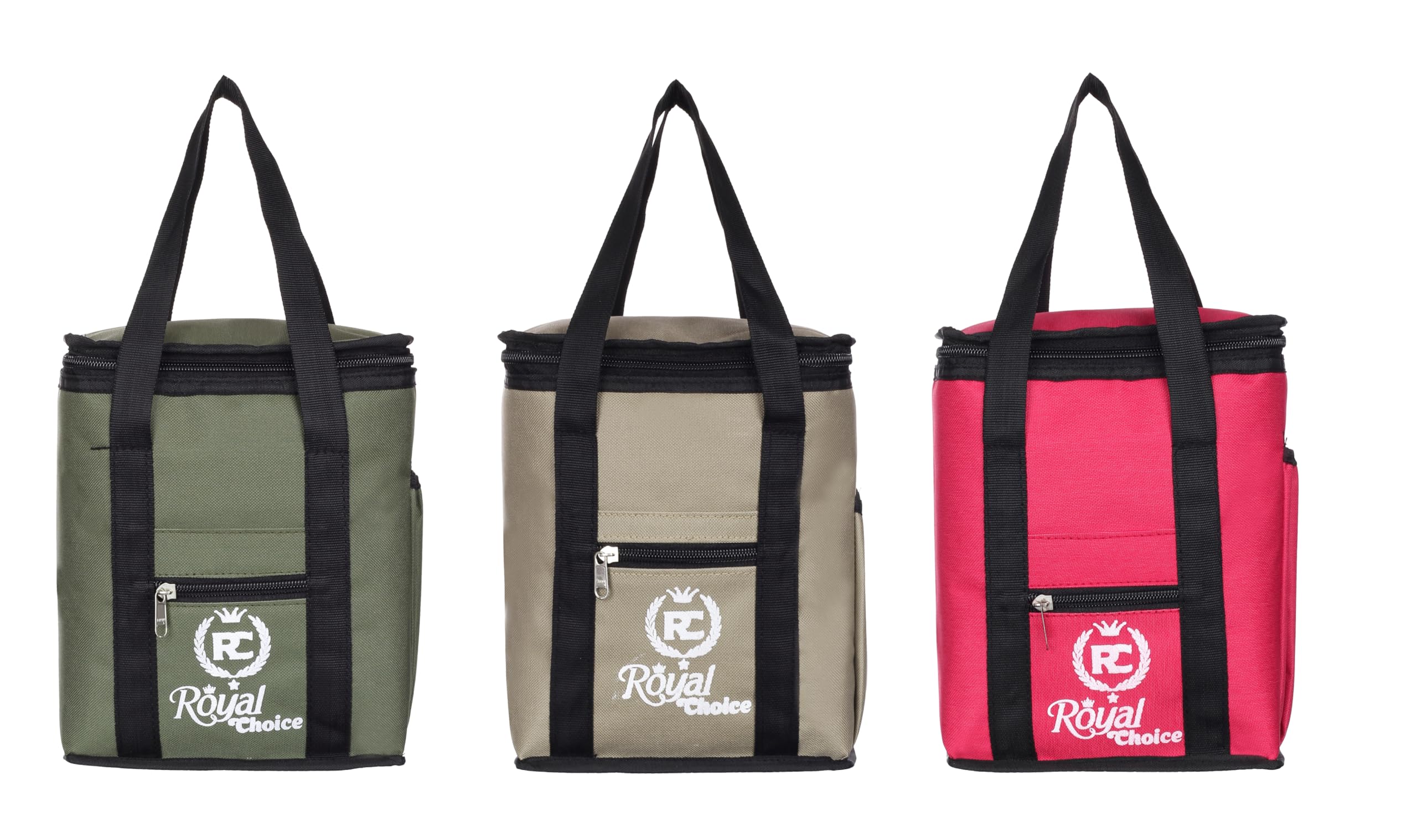 ROYAL CHOICE Lunch Bag (3 Tiffin Bag in 1 Pack) (Green, Beige, Pink) (B0CK5YZCLG) Amazon Price History, Amazon Price Tracker