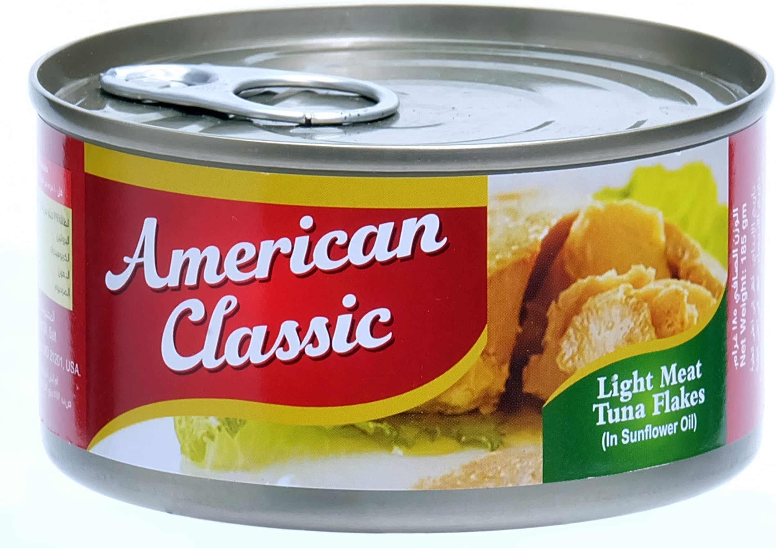 American Classic Light Meat Tuna Flakes In Sunflower Oil, 185 Gm