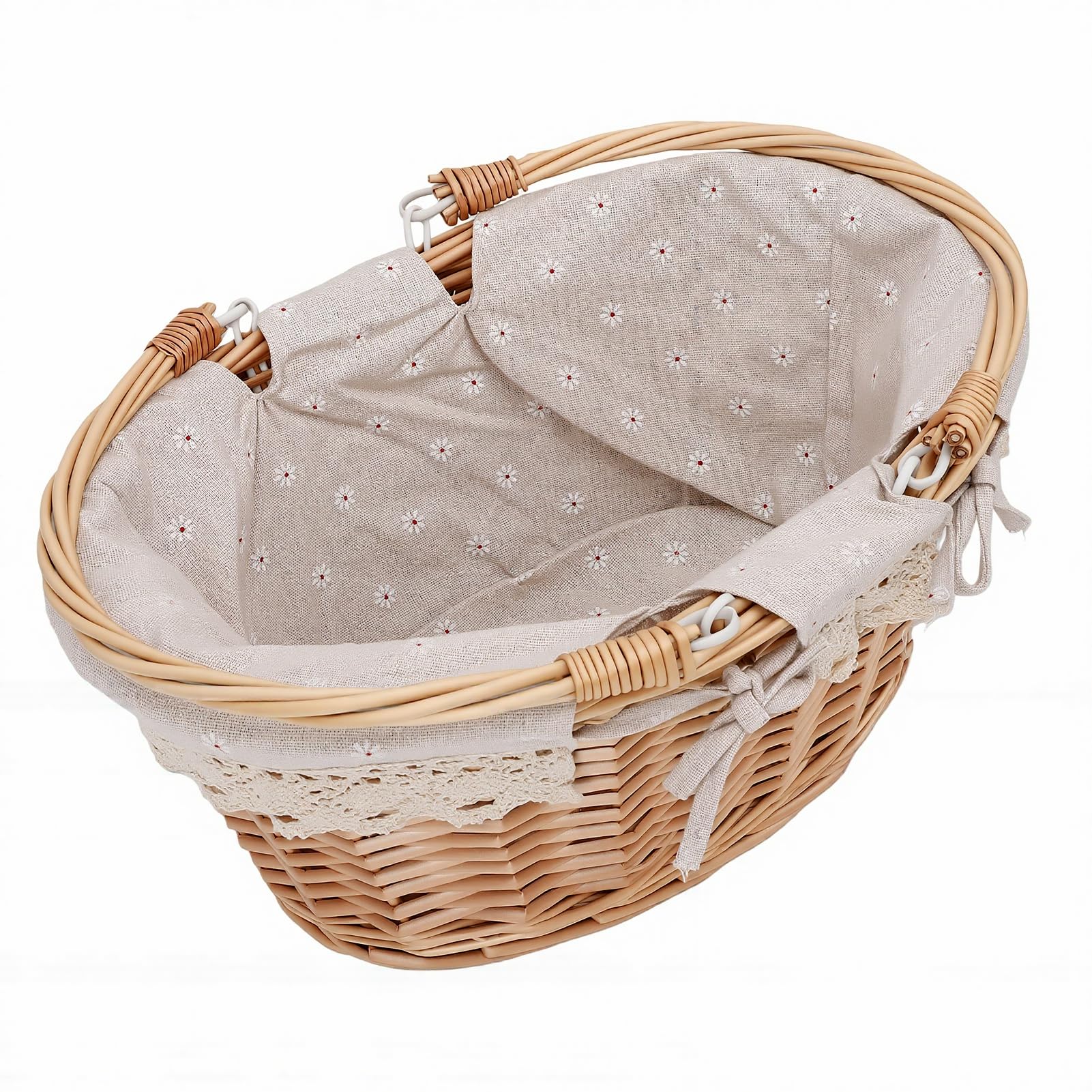 HEEPDD Cesta Natural Tejida a Mano para Regalos (Margarita)