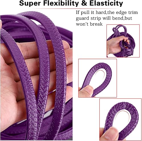 Miniatura 6 de Sumnacon Protectores de borde de puerta de automóvil de 32 pies, borde de goma flexible para proteger el borde del automóvil, barco, vehículo y