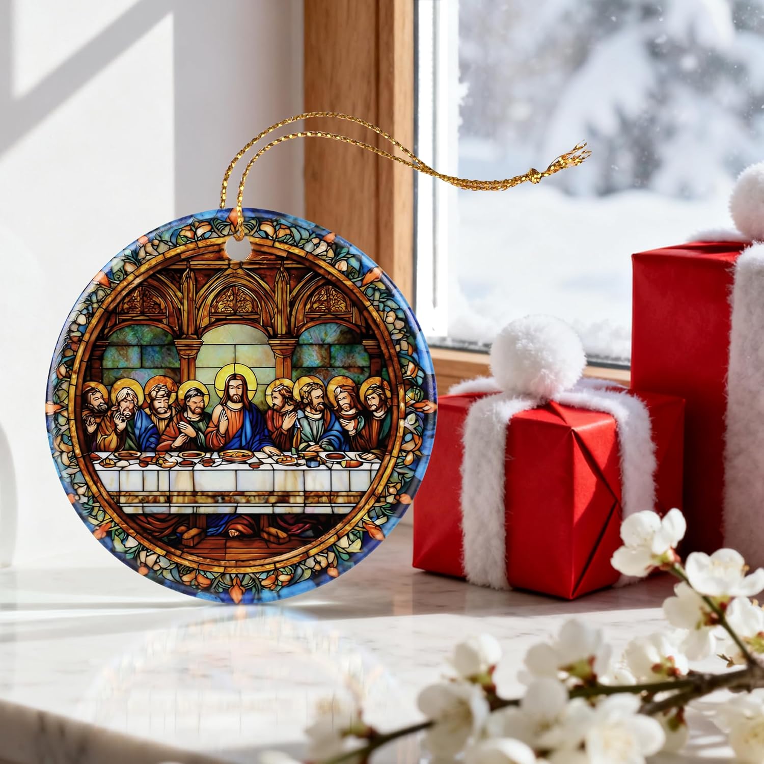 The Last Supper Ornament | Christmas Ornaments, Christmas Tree Decorations, Holiday Hanging Decor, Christian Decor | Religious Gift, Christian Gift | Gifts for Easter, Gifts for Baptism/Confirmation - Image 6