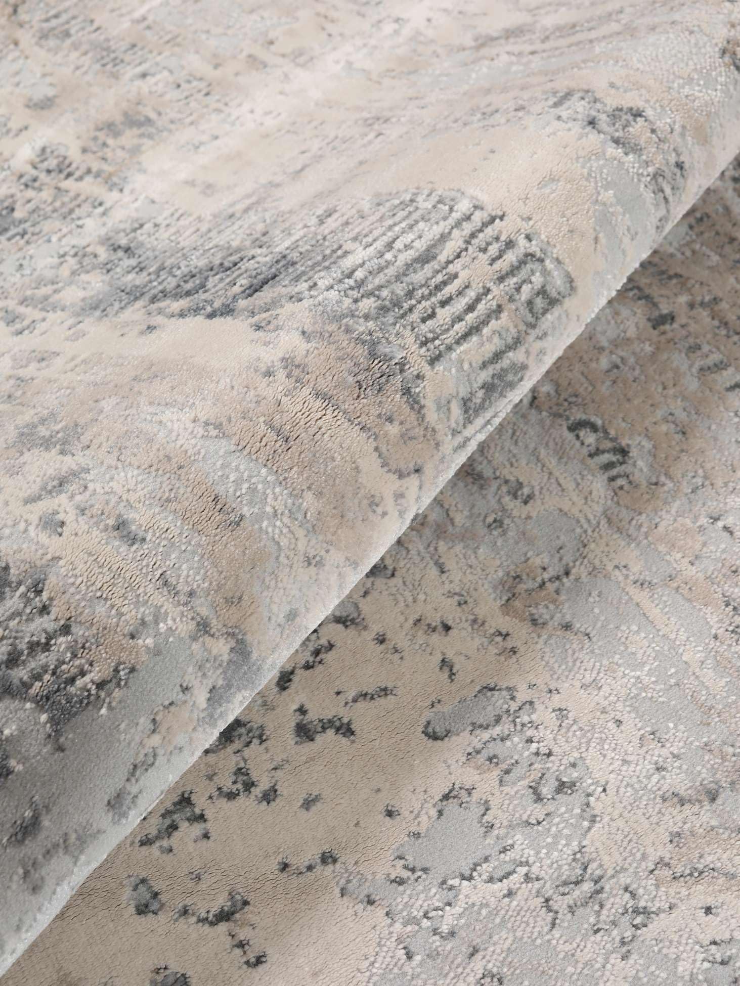 RugVista Ritz Tappeto, Ø 150 cm, Chiaro Grigio | Vintage, Rotonda, Pelo medio, Lavabile solo a secco, Oeko-Tex 100, Soggiorno, Sala da pranzo, Camera da letto, Cucina