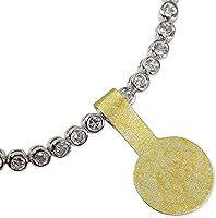 Vista 2 de 500 etiquetas adhesivas de precio de joyería, etiquetas envolventes – Centro no adhesivo, extremos adhesivos permanentes.