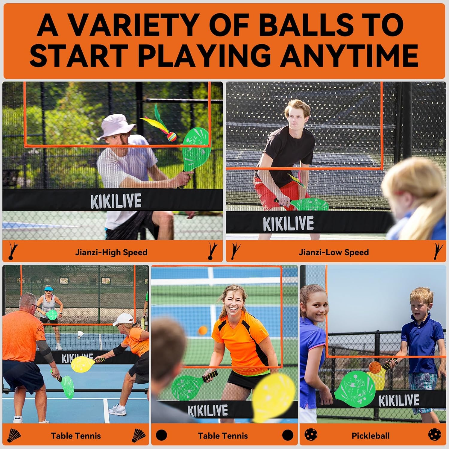 Portable Paddle Games with Net All-in-1 Paddle Sport Set Indoor Badminton Set Similar to Pickleball/Pingpong/Jianzi Outdoor Backyard Games for Adults Sports Equipment for Beach Game Lawn, Yard image 2 of 8 B0FF4CLTB1