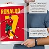 Cristiano Ronaldo Signed Poster Print – Portugal National Team Legend Tribute Wall Art with Signature & Jersey No.7 – Iconic Forward Memorabilia for Football Fans, A3 Poster Print (420x297mm)