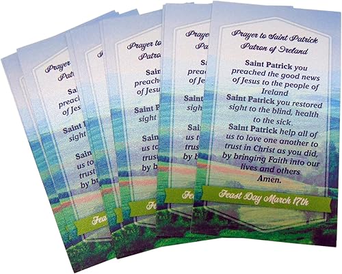 Miniatura 7 de Westmon Works Paquete de 10 tarjetas de San Patricio con patrón de oración, Saint of Ireland, fabricado en los Estados Unidos, juego de 10