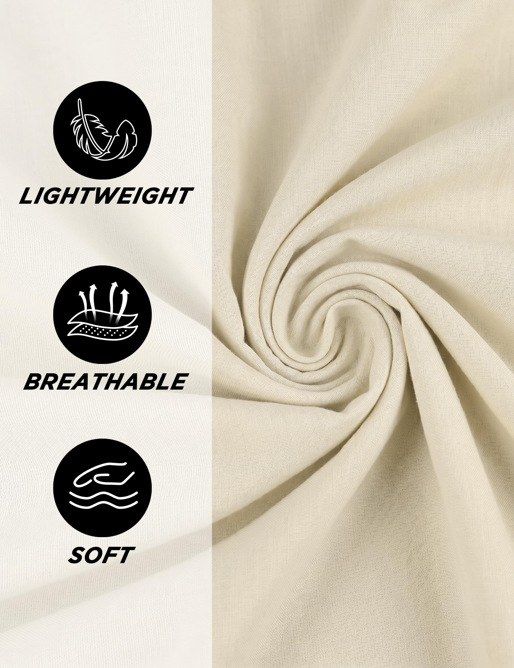 Sykooria Pantalon Homme Sport en Mélange Coton Lin Pantalon Jogging avec Poches Grandes Tailles Léger Respirant Pantalon Décontracté pour Toutes Les Saisons
