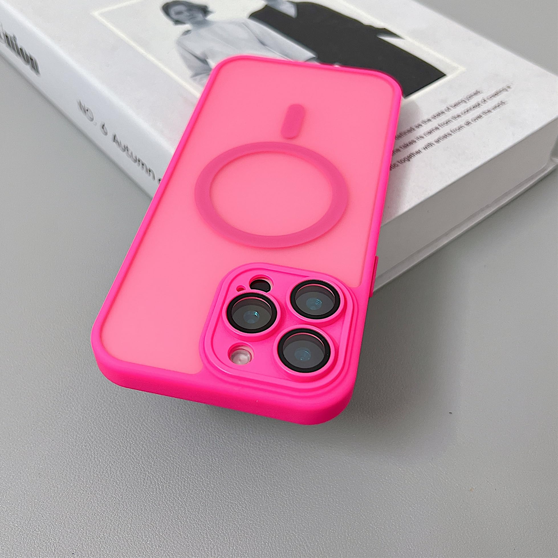 Coque iPhone 11 Pro antichoc rose mate translucide avec aimant - 7