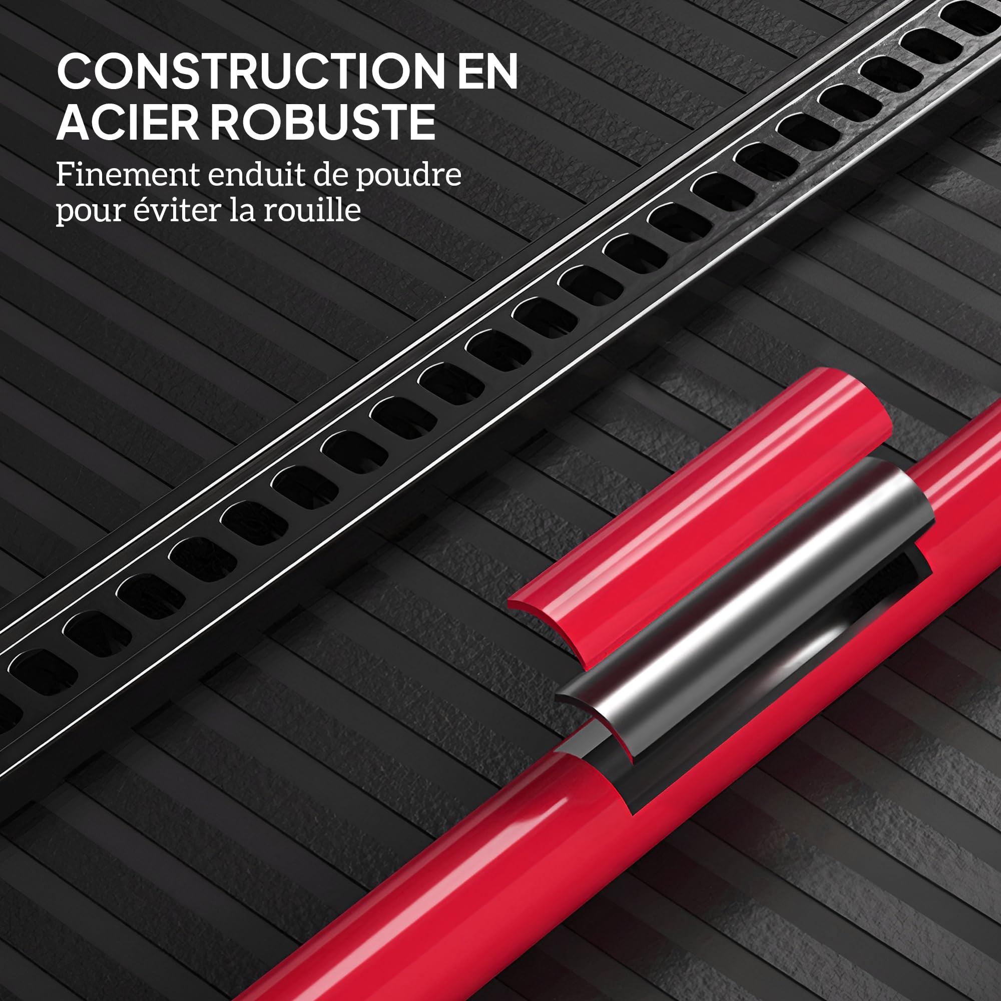 HOMCOM Cric Farm Jack Tout-Terrain ATV 4x4 Charge Max. 3000 kg Rouge | Hauteur de Levage 11-135 cm, Cric à Crémaillère, Dépannage Véhicule Embourbé, pour Voiture Camion SUV