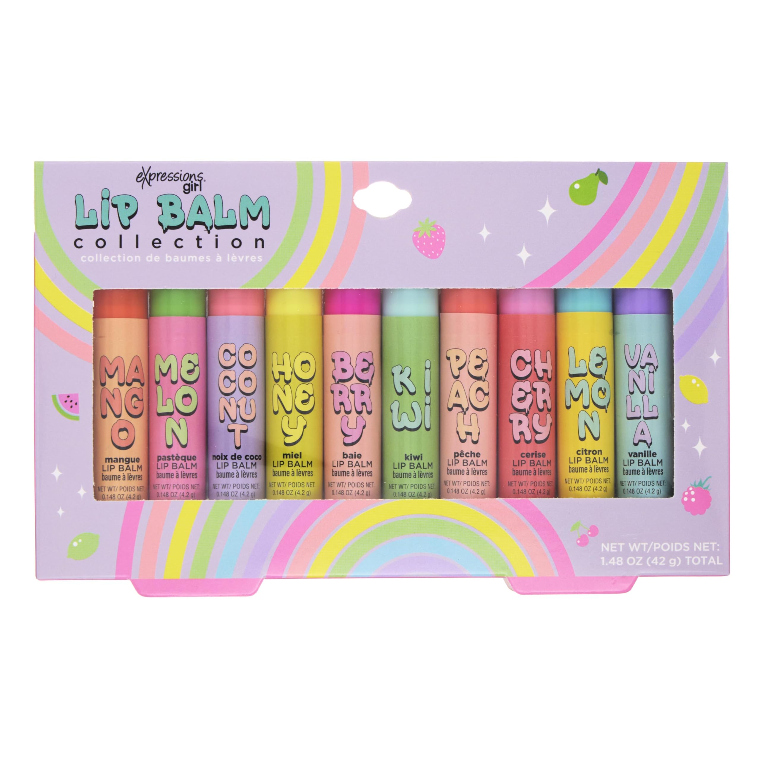 Amazon.com : 10pc Fruity Lip Balm Collection - Hydrating Lip Balms