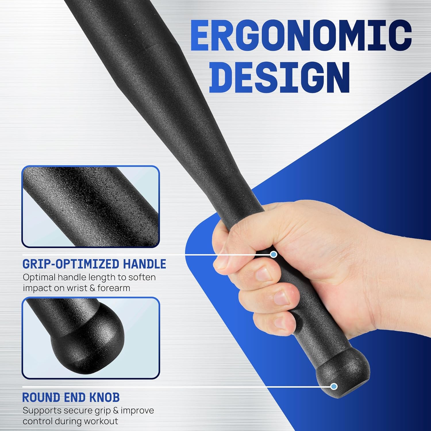 Yes4All Indian Clubs, Durable Steel Club for Training & Rotational Strength, Weighted Club for Grip, Forearm & Functional Exercise, Fitness Clubs Available in 5, 10, 15 LB & Combo Sets